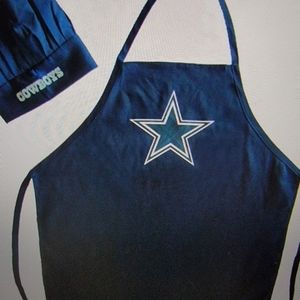New NFL Dallas Cowboy washable Apron and Chef Hat Set